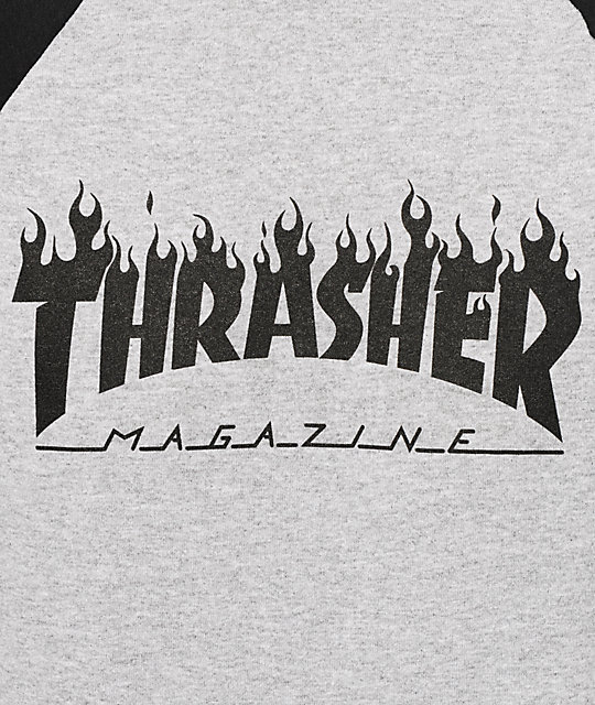 Thrasher Flame Baseball T-Shirt | Zumiez