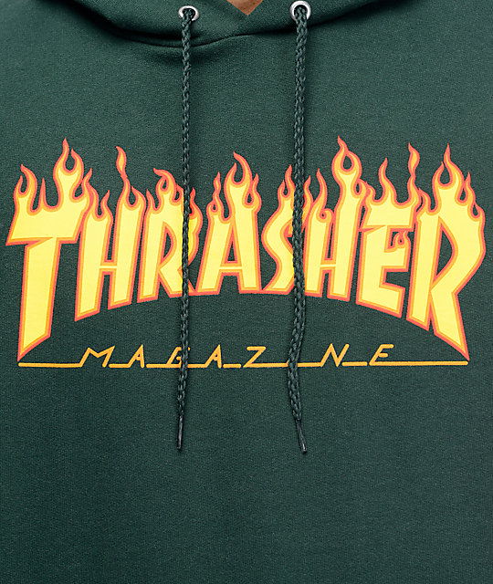 dark green thrasher hoodie