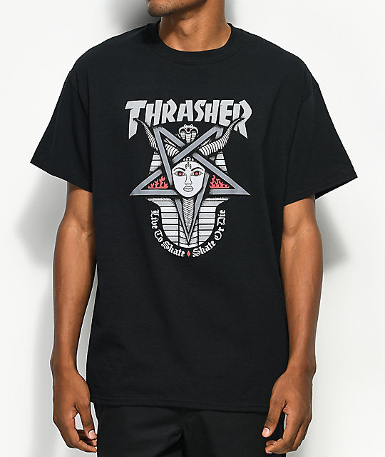Thrasher Goddess Black T-Shirt | Zumiez