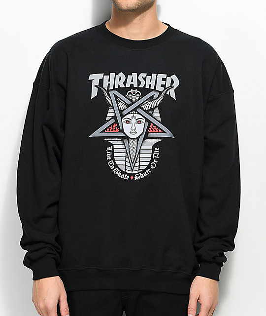 sudadera negra thrasher