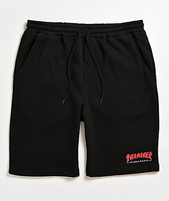 plain black sweat shorts