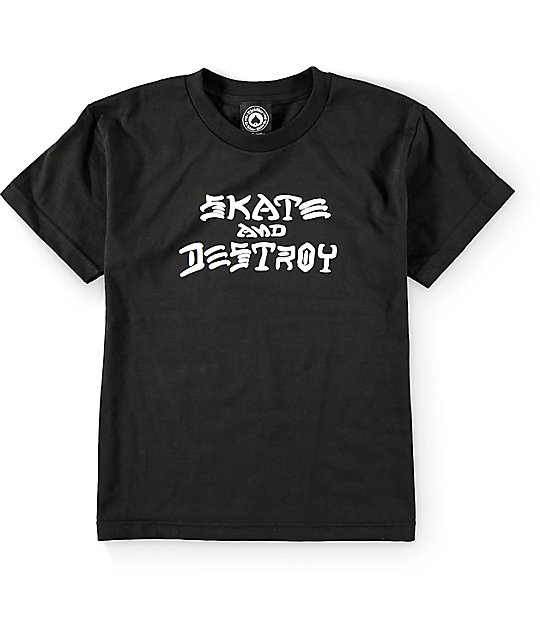 Thrasher Mag Skate & Destroy Black Boys T-Shirt | Zumiez