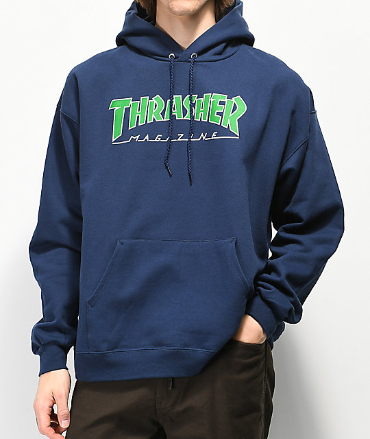sudadera thrasher azul