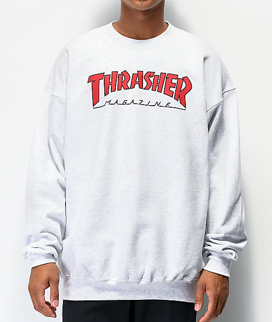 thrasher sudadera gris