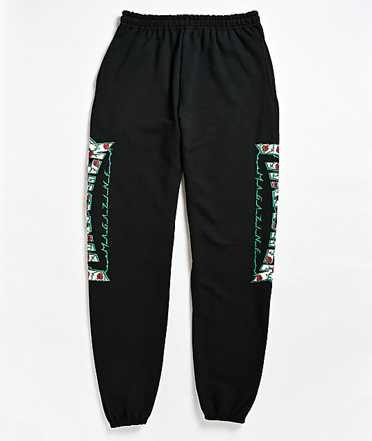 thrasher sweatpants flame