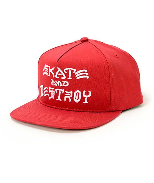 Thrasher Skate & Destroy Logo Snapback Hat | Zumiez