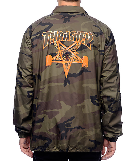 Thrasher Skategoat Camo Coaches Jacket | Zumiez