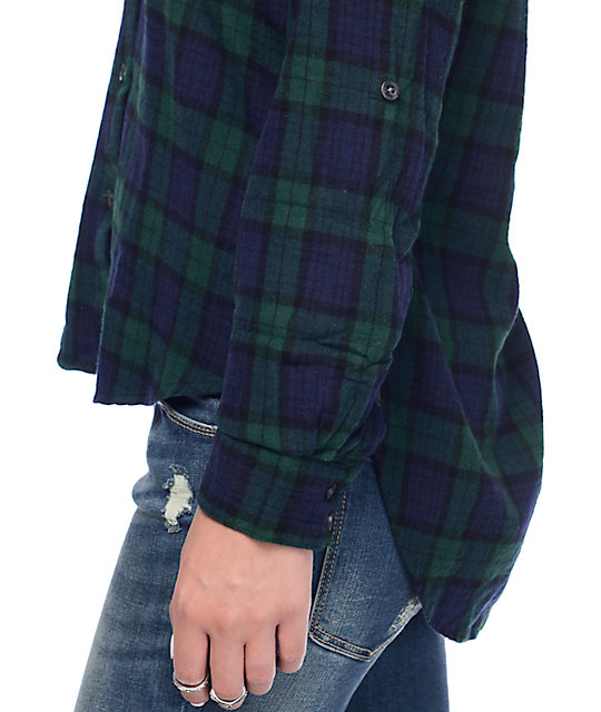 green hooded flannel