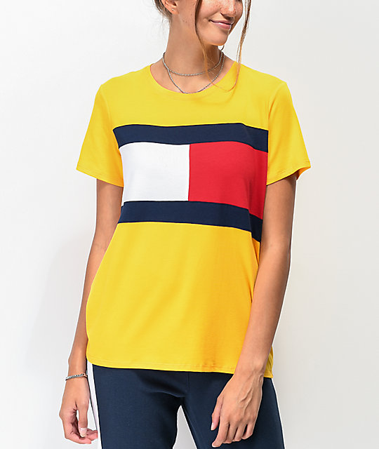 tommy hilfiger colour block t shirt