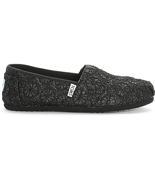 toms black lace women's classics