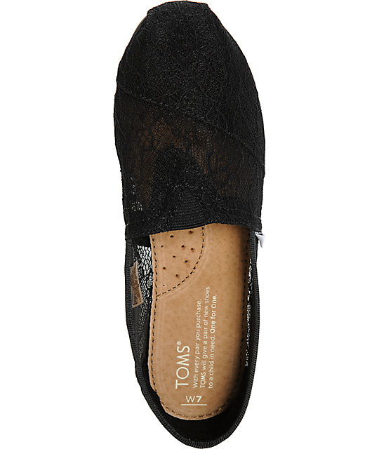 toms black lace women's classics