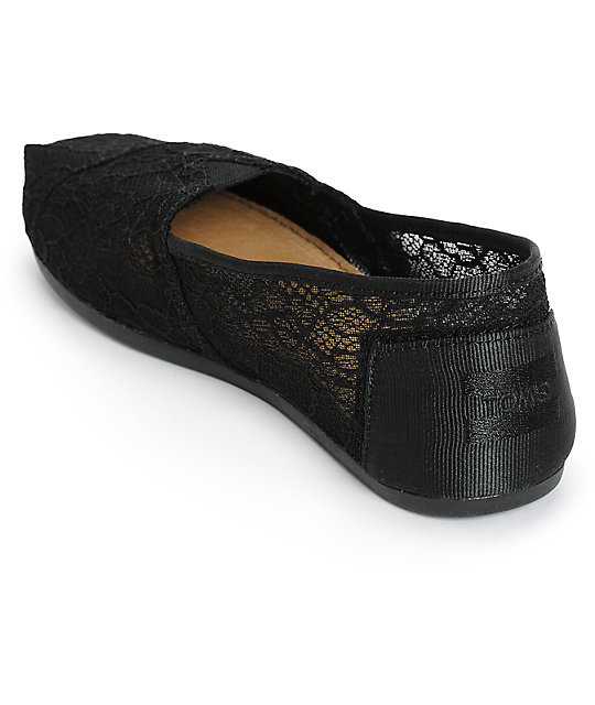 toms black lace women's classics