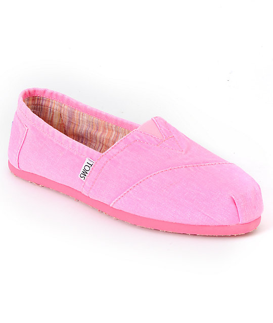 pink toms shoes