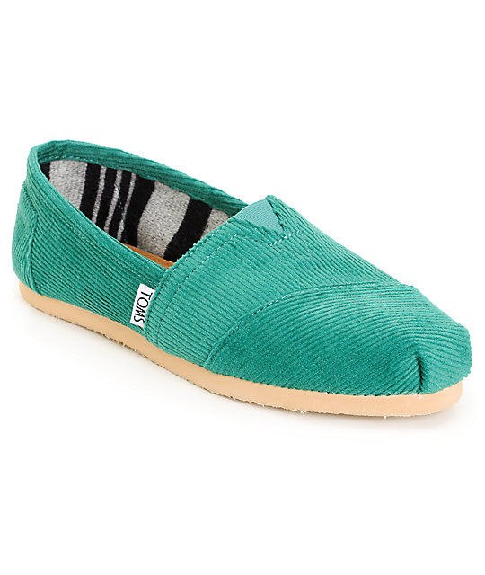 teal toms shoes