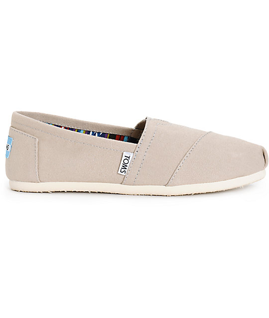 Toms Classics Light Grey Canvas Womens Shoes Zumiez Toms Classics Light Grey Canvas Womens Shoes