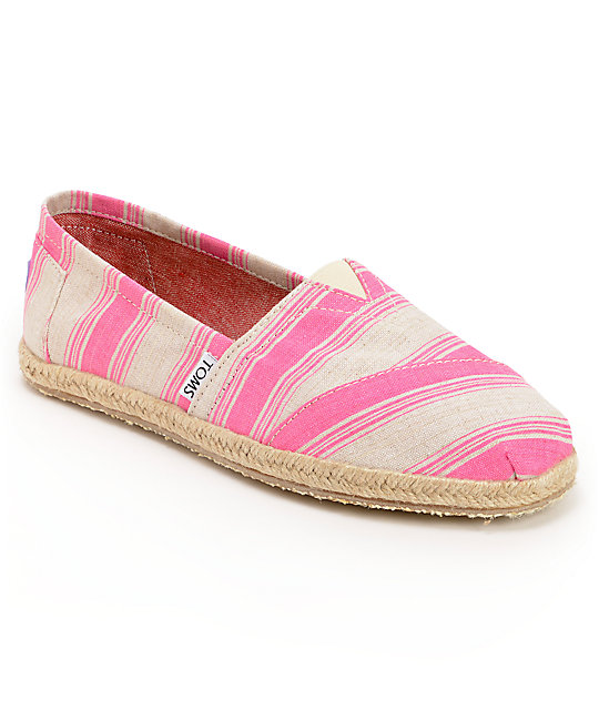 toms pink shoes