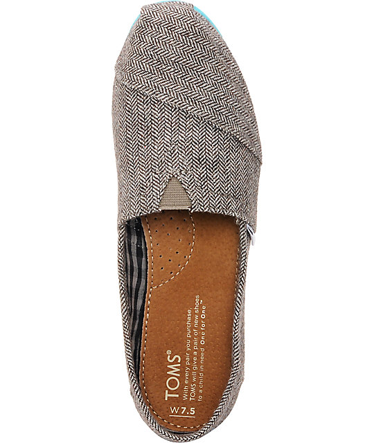 Toms Classics Teal Pop Herringbone Womens Shoes Zumiez