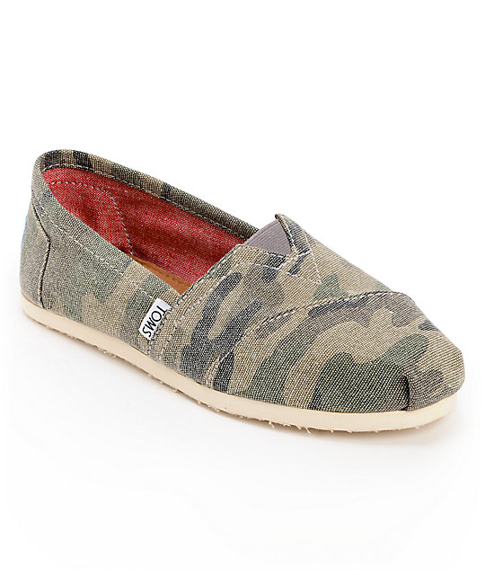 camo slip on shoes