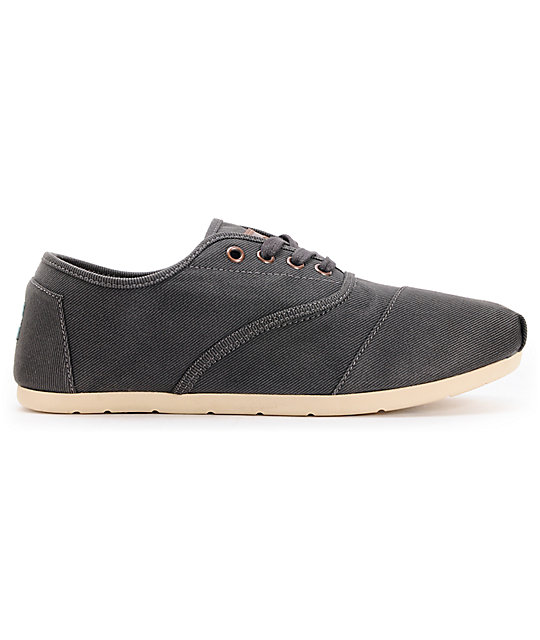 Toms Cordones Ash Twill Waxed Canvas Mens Shoes | Zumiez