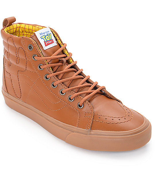 Toy Story x Vans Sk8 Hi Woody Brown Leather Shoes (Mens) at Zumiez : PDP