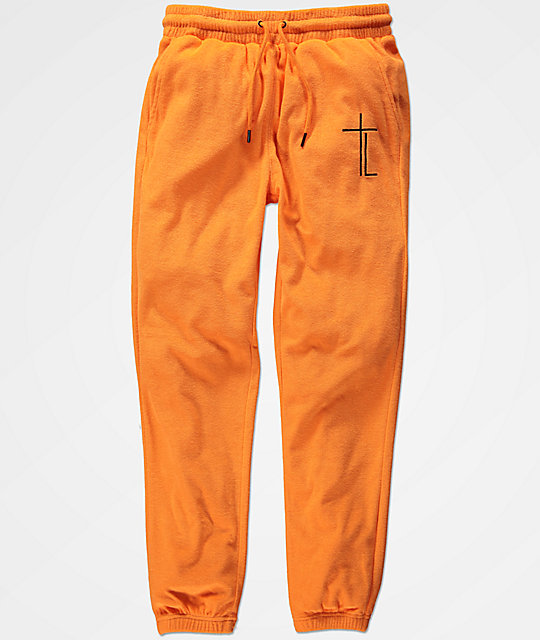 orange sweat pants