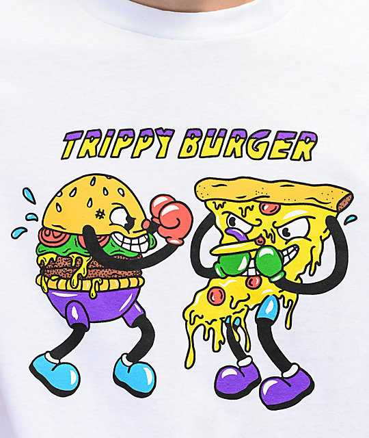 trippy burger shirt