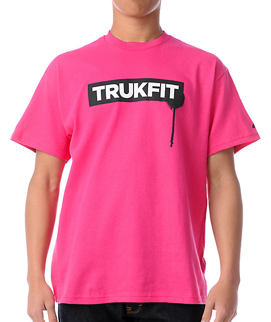 Trukfit Original Logo Pink T-Shirt | Zumiez