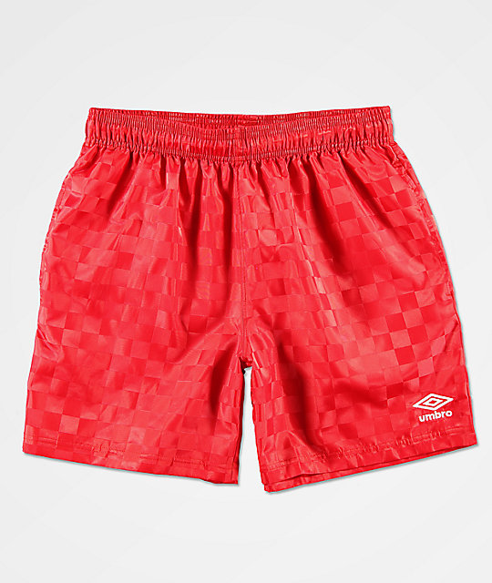 Umbro Checkered Red Shorts | Zumiez