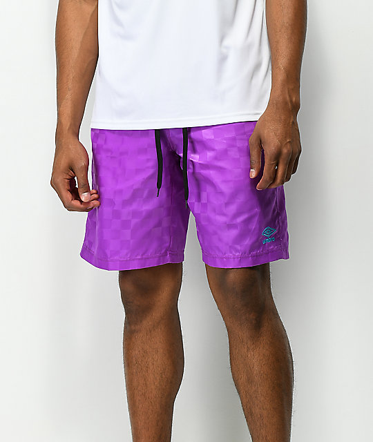 purple umbro shorts