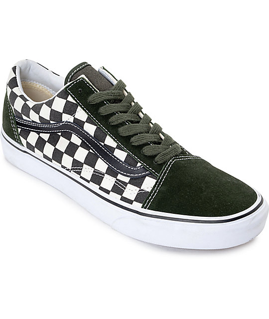 black checkered vans with laces