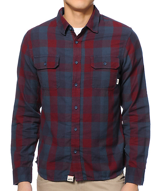 vans long sleeve button up