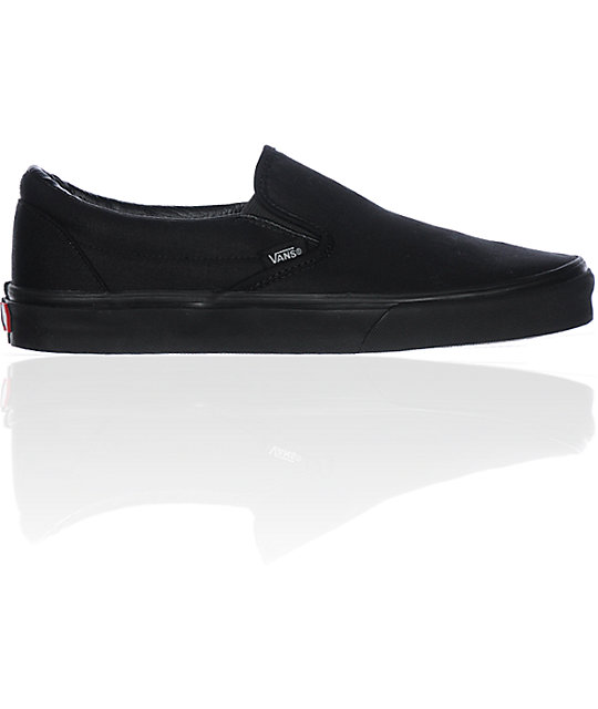all black slip on shoes