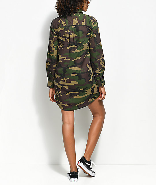 vans camo shirt womens