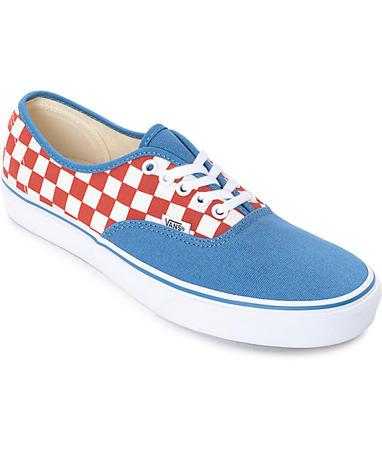 Vans Authentic 50th Checkerboard & Blue Ashes Skate Shoes