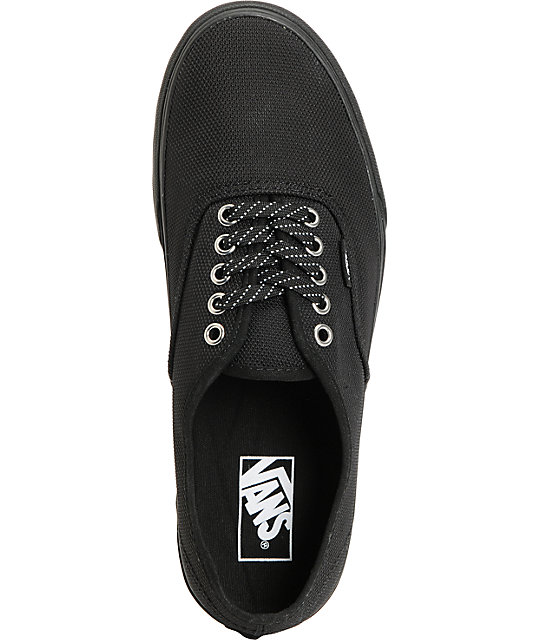 Vans Authentic Ballistic Black Skate Shoes | Zumiez