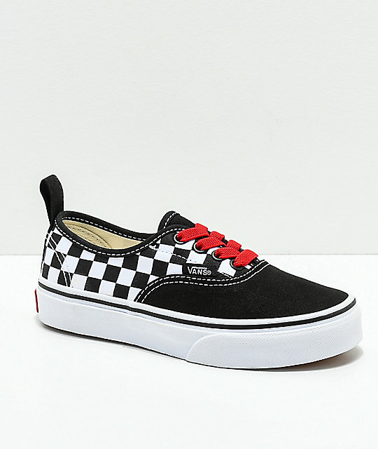 vans authentic black and red
