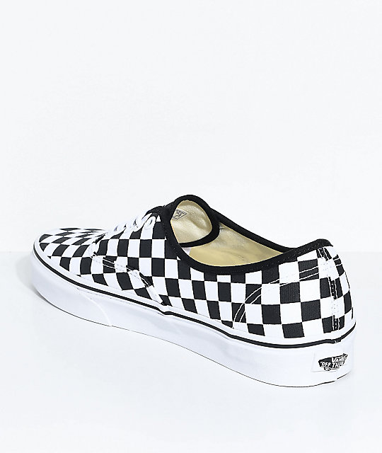Vans Authentic Black & White Checkered Skate Shoes | Zumiez