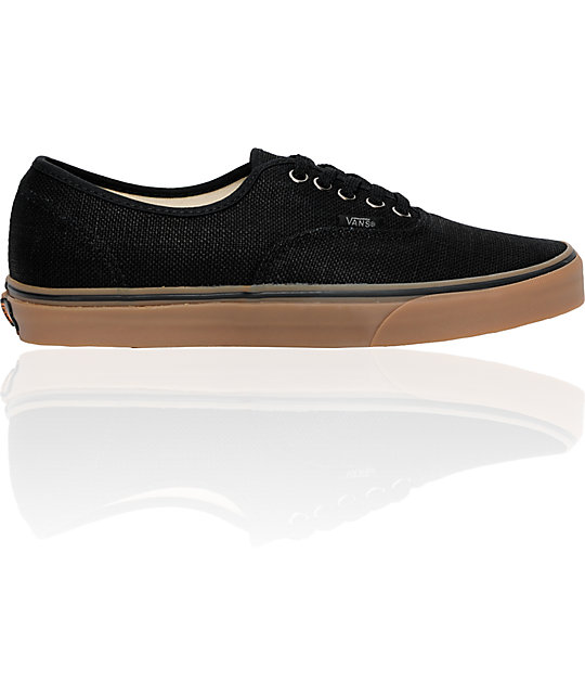 vans authentic black & gum skate shoes vans authentic black & gum skate shoes