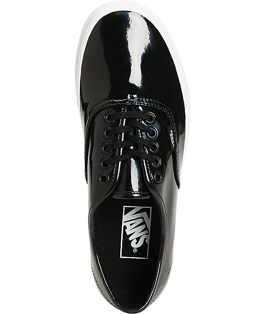 Vans Authentic Black Patent Leather Shoes | Zumiez