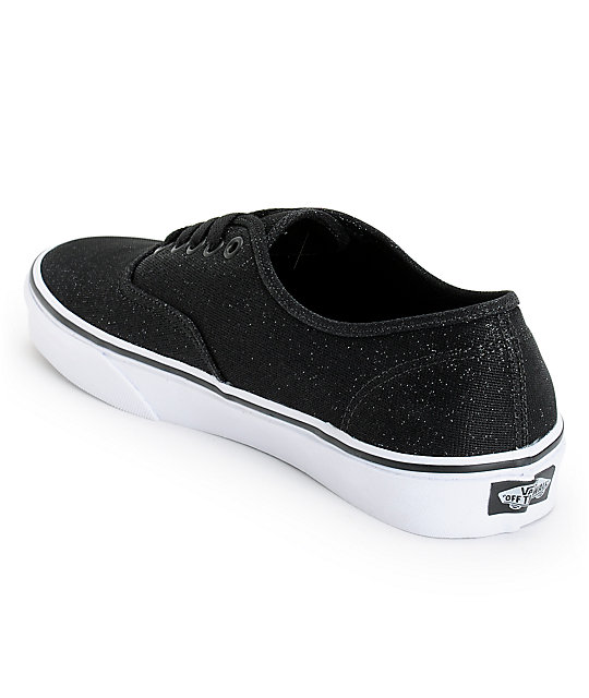 black shimmer vans