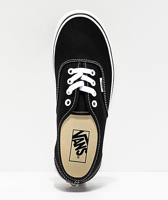 Vans Authentic Black and White Skate Shoes | Zumiez