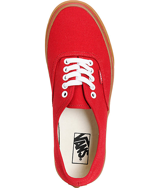 Vans Authentic Chilli Pepper & Gum Skate Shoes | Zumiez