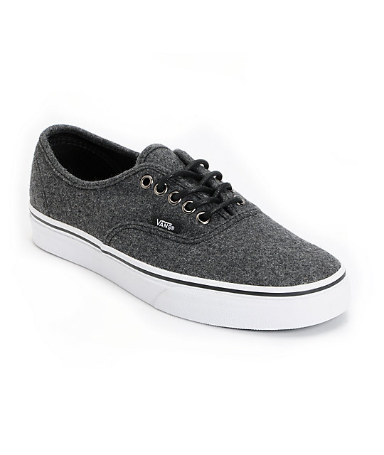 Vans Authentic Dark Grey Wool Skate Shoes (Mens) at Zumiez : PDP