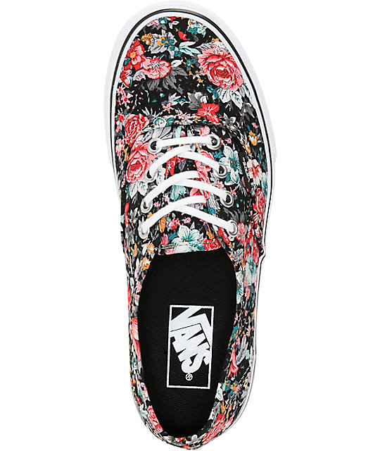 vans authentic flower print