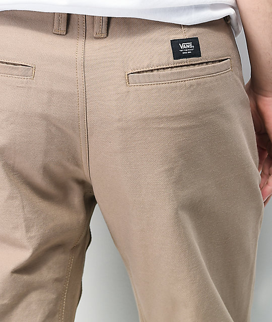 pantalones vans beige