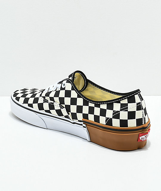 black with checkered vans