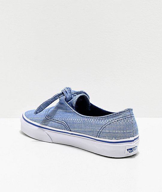 blue vans with laces