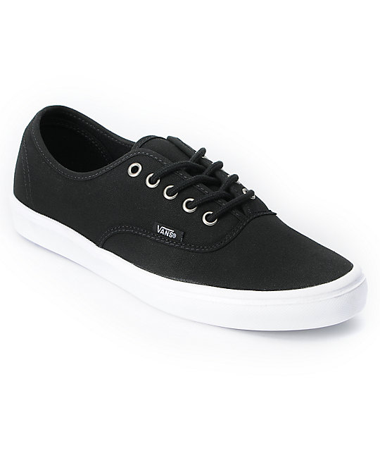 Vans Authentic Lite Black & White Skate Shoes | Zumiez