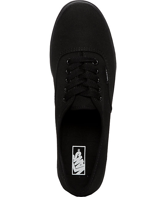 Vans Authentic Lo Pro All Black Shoes | Zumiez