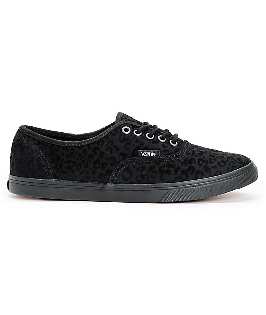 Vans Authentic Lo Pro Black Cheetah Print Shoes | Zumiez